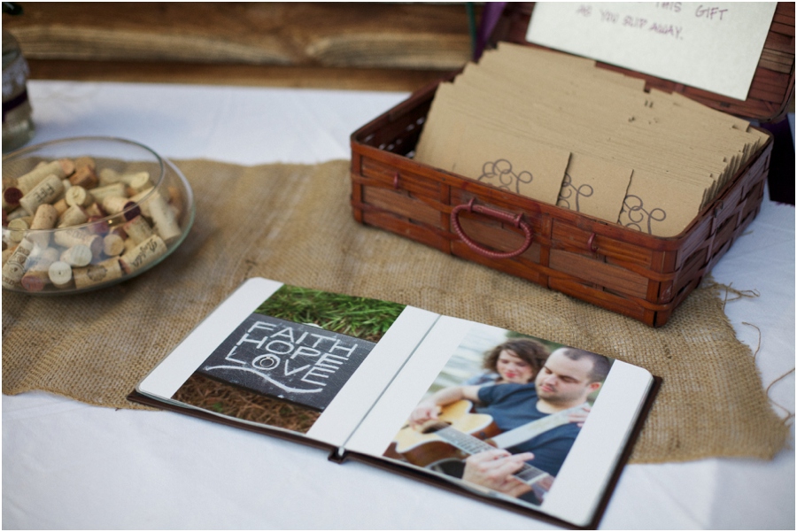 album with pictures of the couple, rustic wedding inspiration, southern wedding photographer