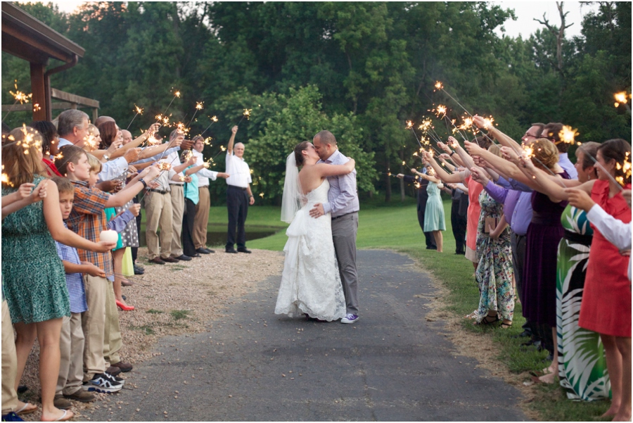 fun sparkler exit for the happy bride and groom, romantic wedding photography