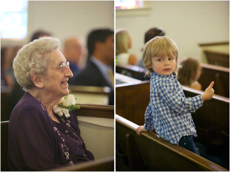 friends and family at wedding ceremony, southern wedding photographers, raleigh nc