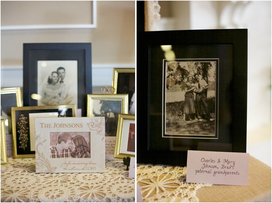 wedding pictures of several generations of the bride and groom's families at wedding reception, southern wedding photographers