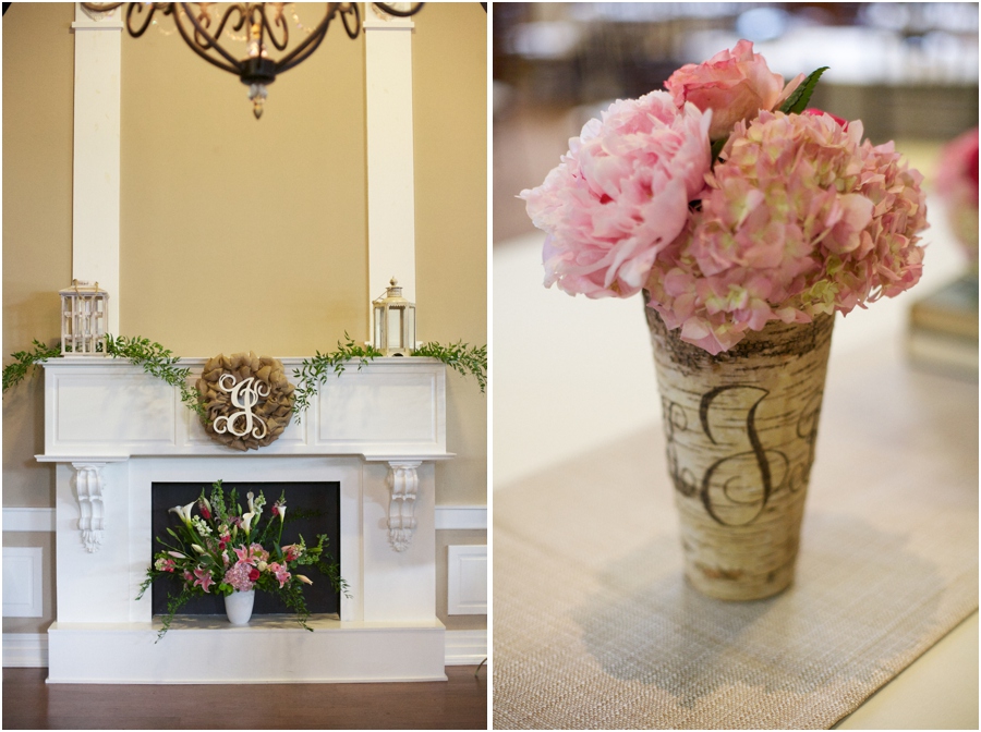 rustic decor at southern reception, vintage wedding photographers, raleigh nc