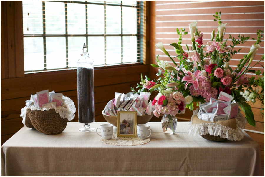 rustic wedding decor, wedding favors for coffee lovers, personalized coffee packets