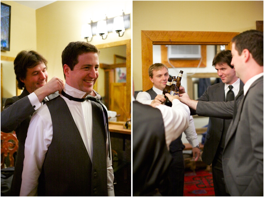 groom getting ready, groomsmen toasting before the ceremony 