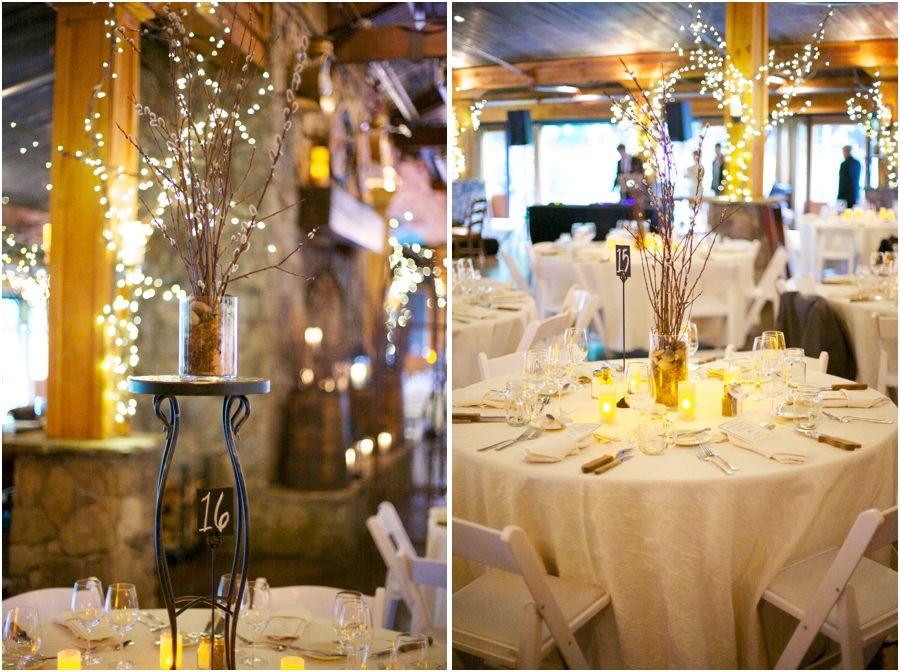 beautiful tables at angus barn wedding reception, southern wedding photography