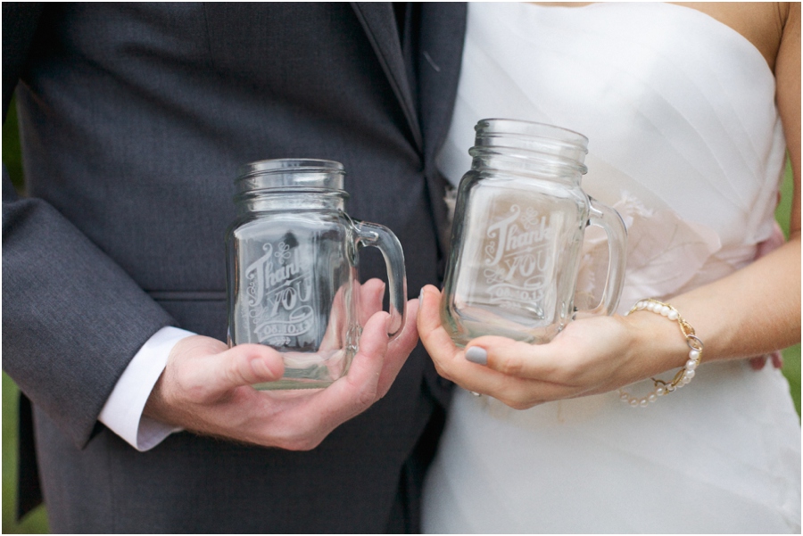 personalized mason jar mugs, rustic wedding photographer