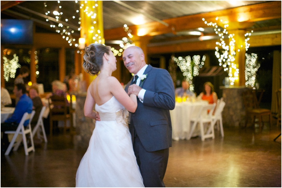 father daughter dance at wedding reception, southern wedding photography