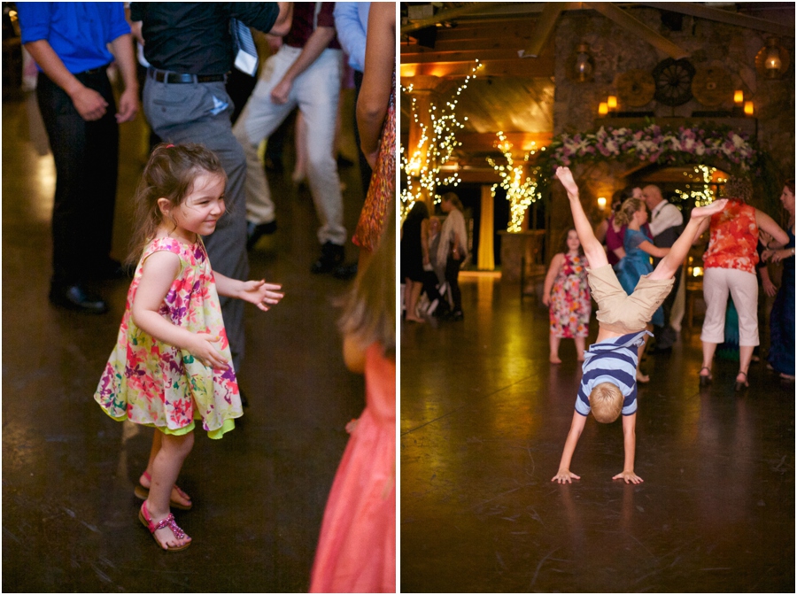 cute kids hitting the dance floor at angus barn wedding reception, southern wedding photography