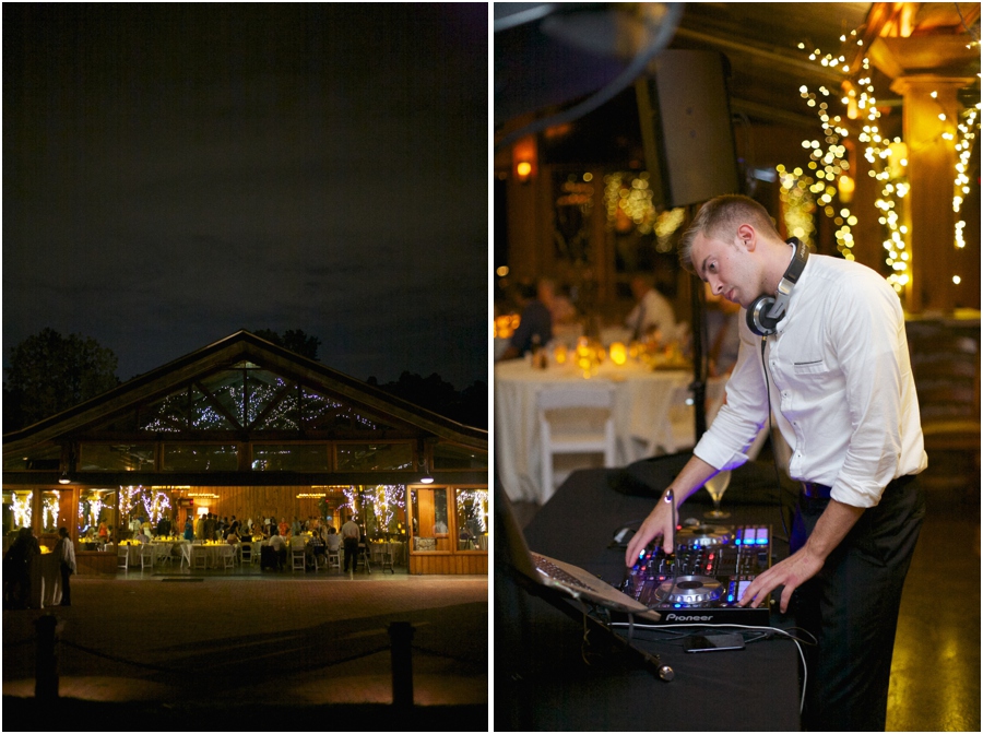 angus barn wedding photography, dj at wedding reception 