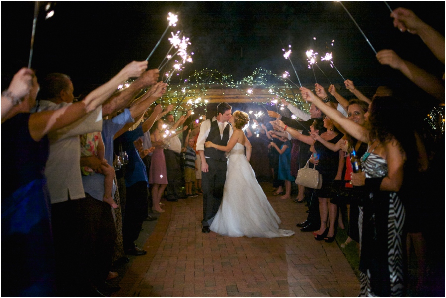 sparkler send off, southern raleigh nc wedding photographers