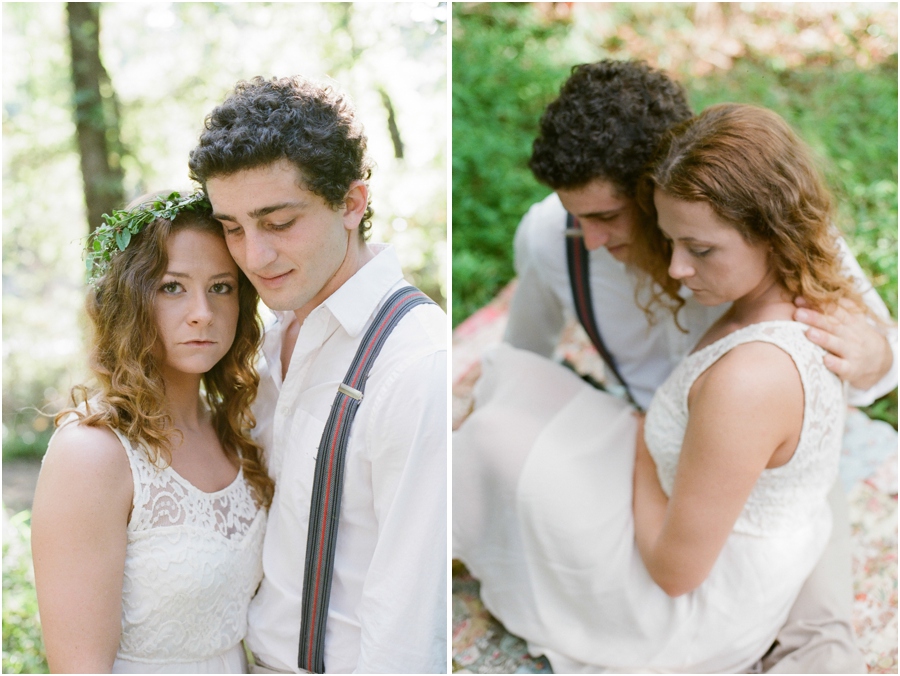 romantic bohemian engagement, vintage engagement photographers