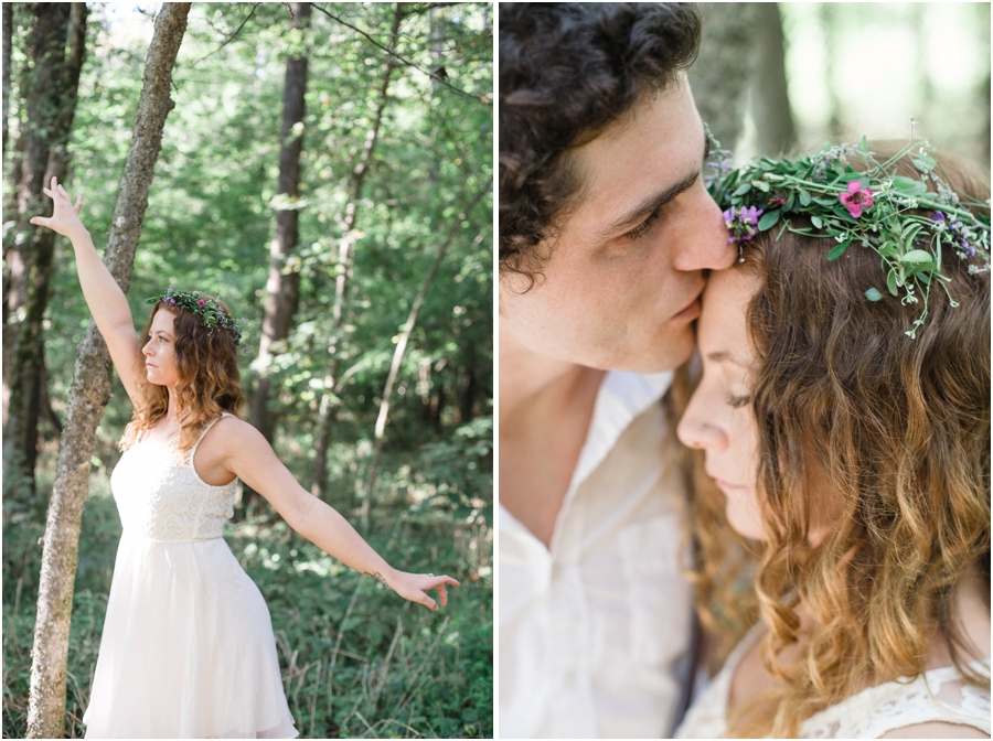 romantic bohemian photography, diy wildflower crown