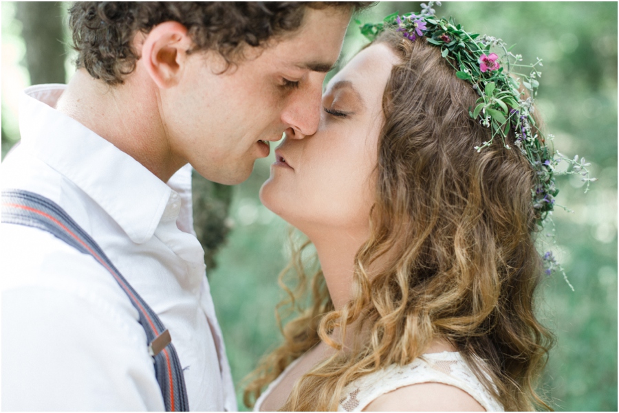 romantic bohemian engagement photography
