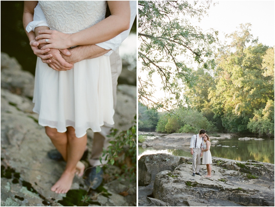 north carolina engagement photography, romantic river engagement photography