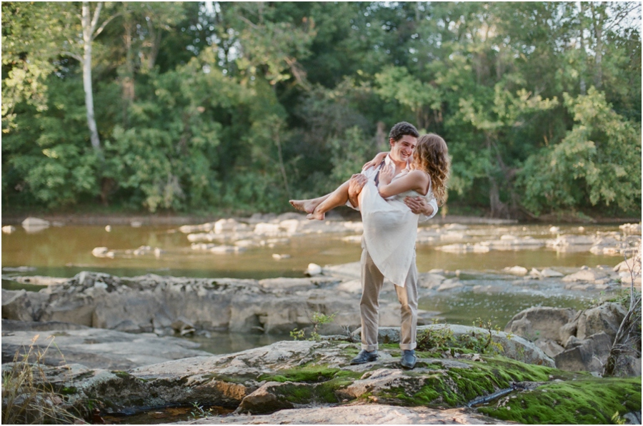 romantic bohemian engagement photography