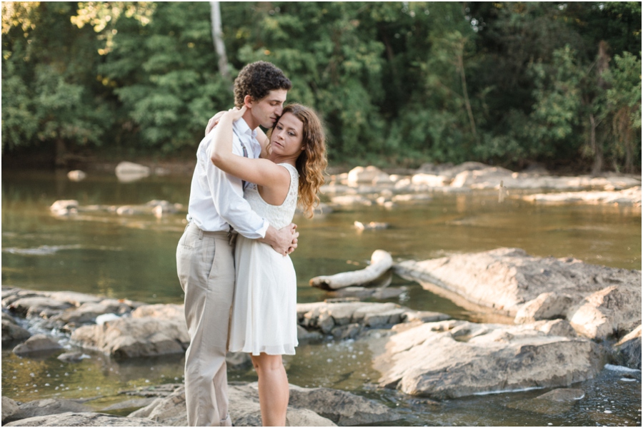 river engagement photography, raleigh nc
