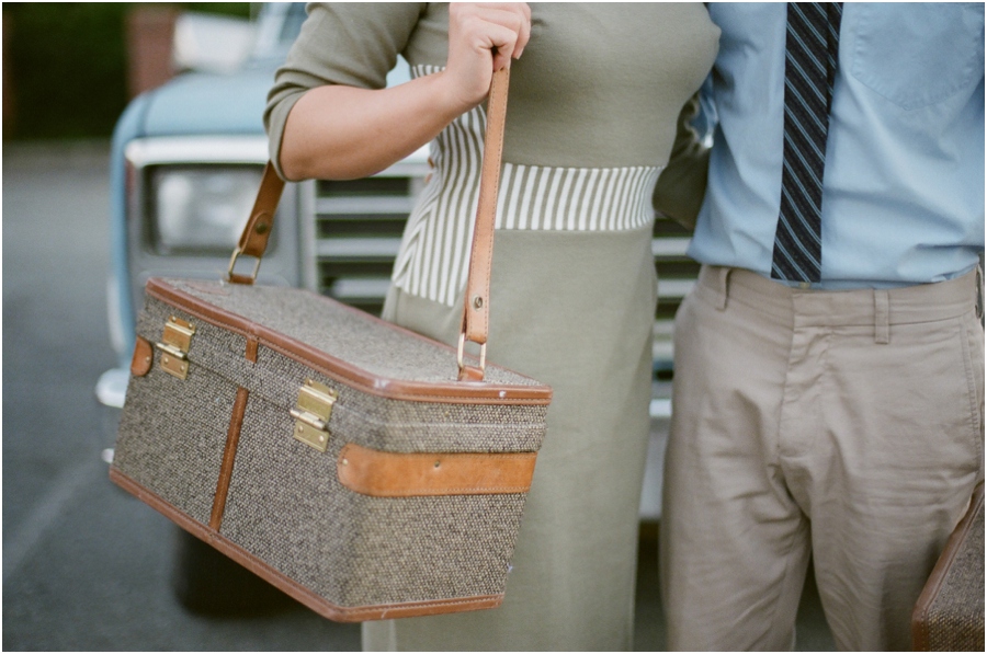 vintage engagement photography, raleigh nc