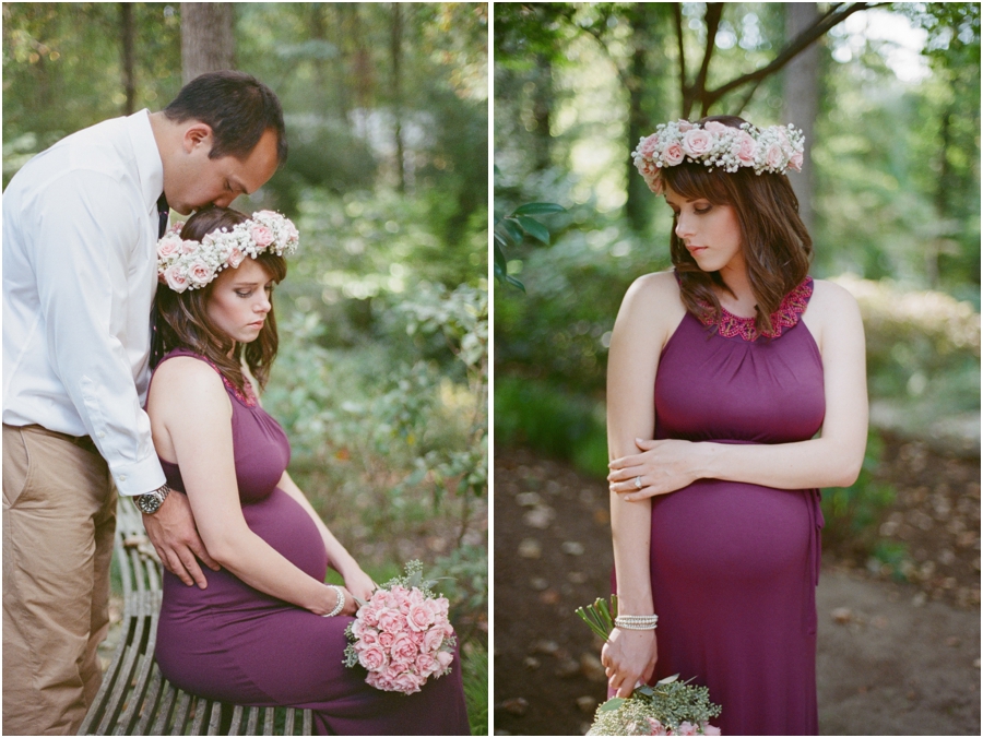 romantic garden maternity photography, southern maternity photographers