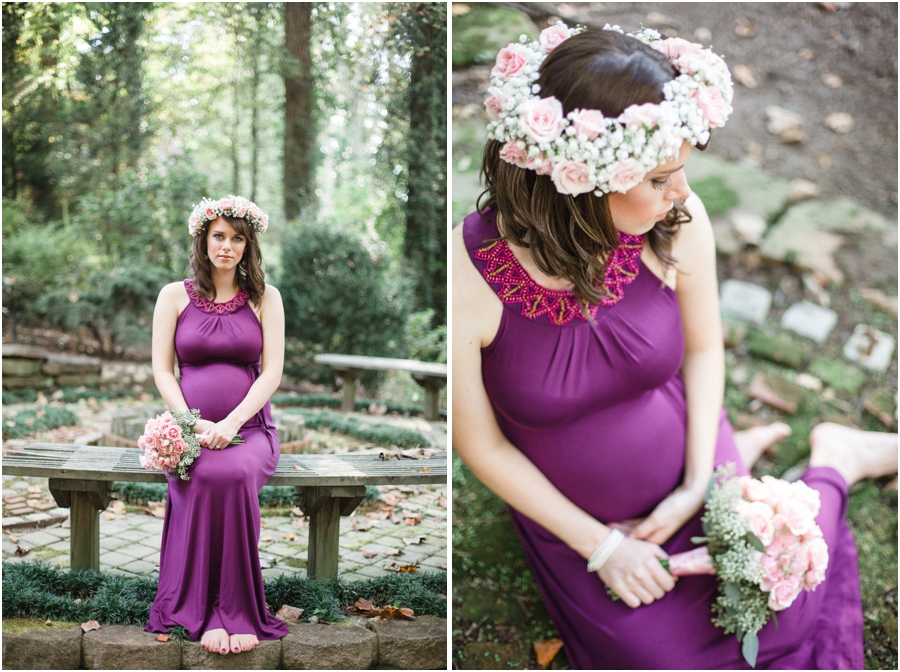 bohemian maternity photography, flower crown and fresh bouquet by Eliana Nunes
