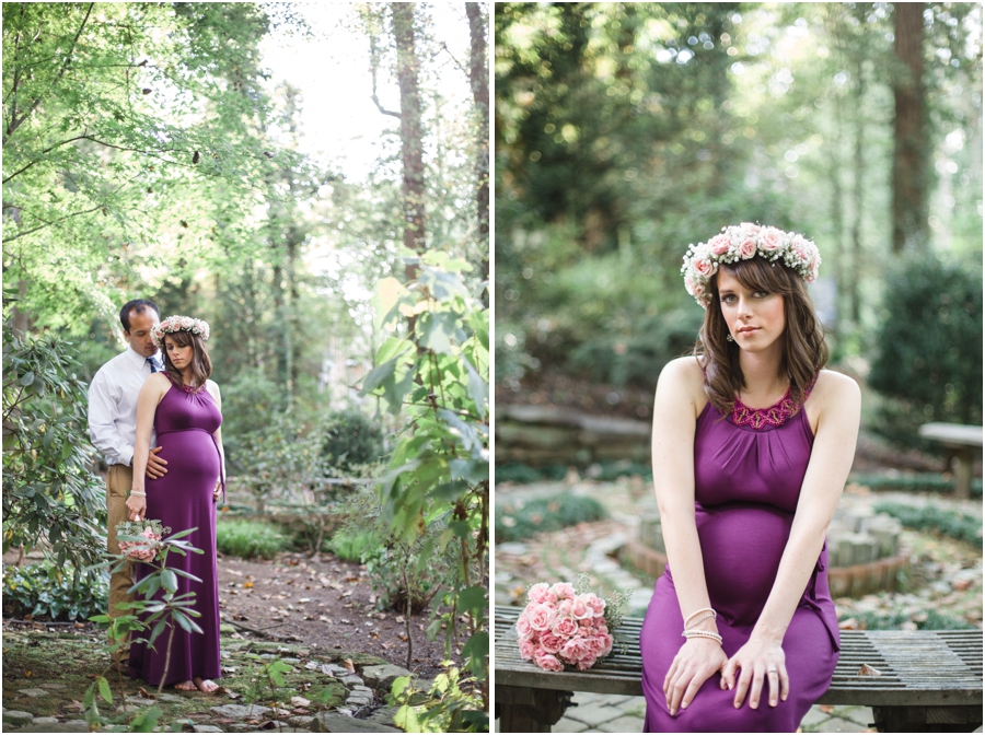 romantic garden photography, bohemian maternity photographers