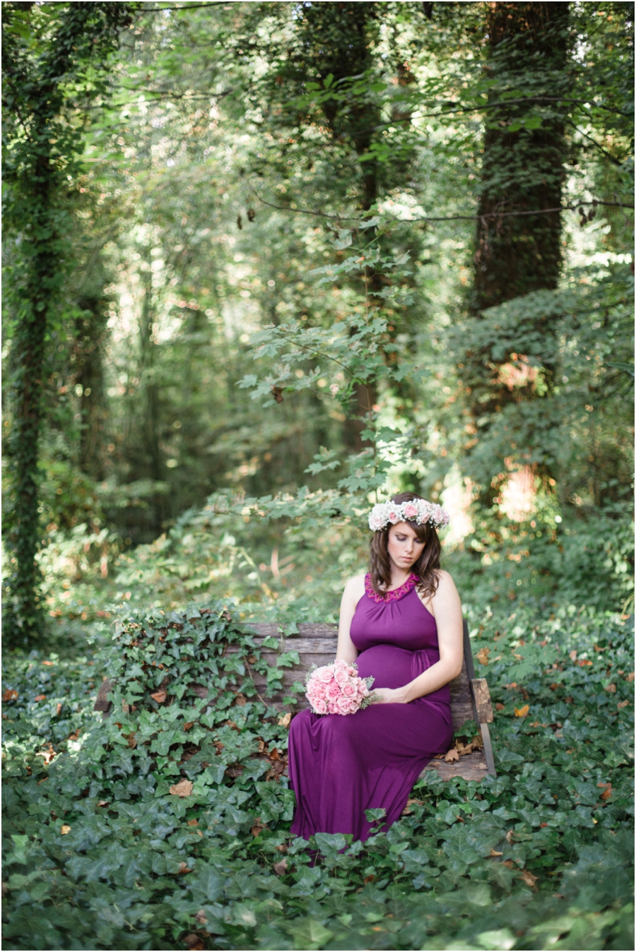woodsy maternity photography, raleigh nc