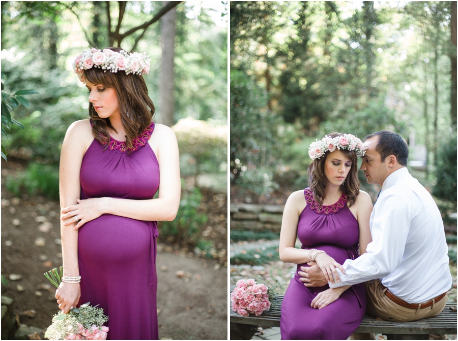 outdoor maternity photography, romantic garden maternity photographers