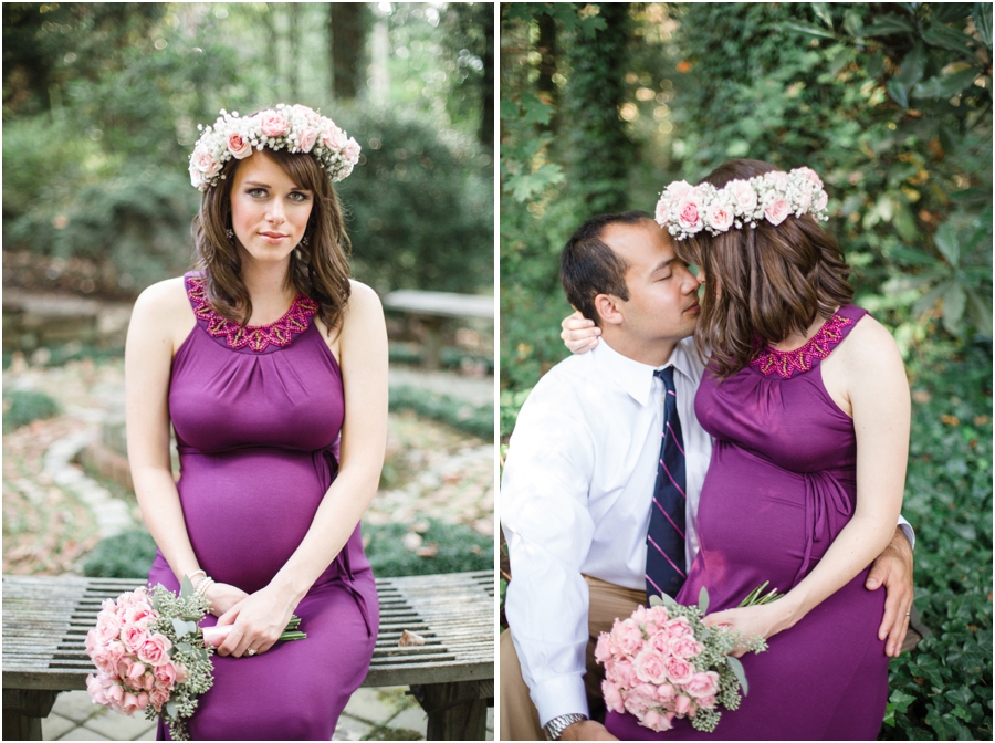 garden maternity photography, romantic maternity photographers