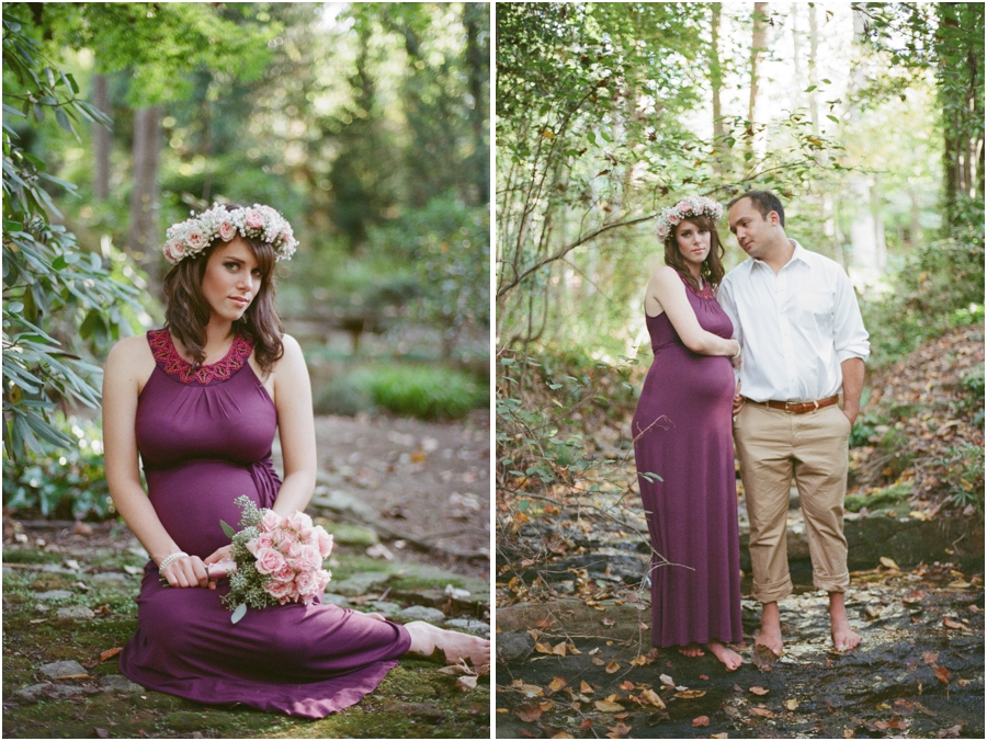 bohemian maternity photography, woodsy maternity photographers