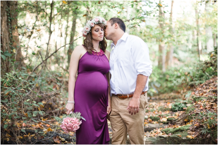 romantic bohemian maternity photography, raleigh nc