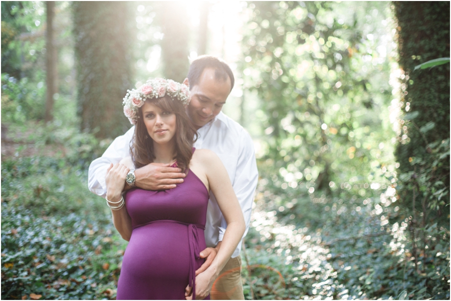 romantic outdoor maternity photography, raleigh nc