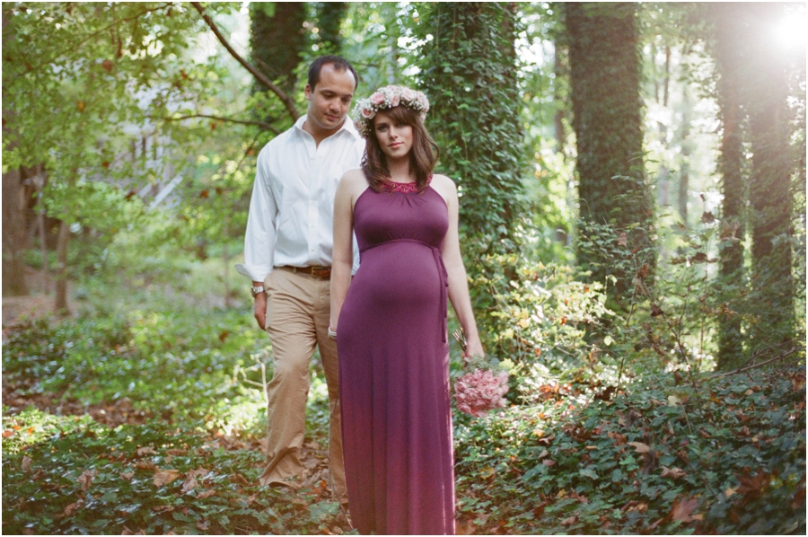 romantic outdoor maternity photography, raleigh nc