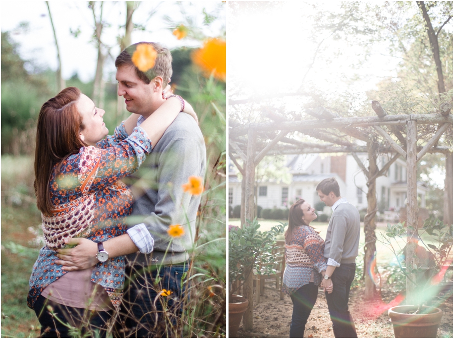 autumn engagement photography, rustic garden engagement photographers