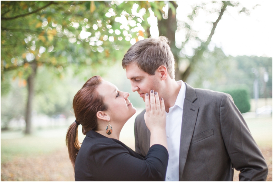 romantic fall engagement photographers, raleigh nc
