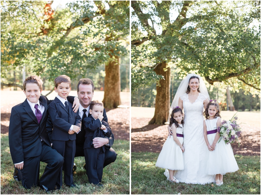 southern weddings, bride with flower girls, southern wedding photography