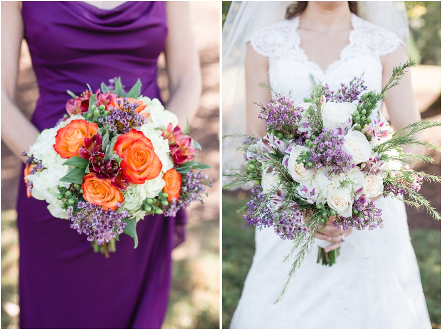 cream, coral, and lavender bridesmaid bouquet, beautiful bridal bouquet by Fleurtations