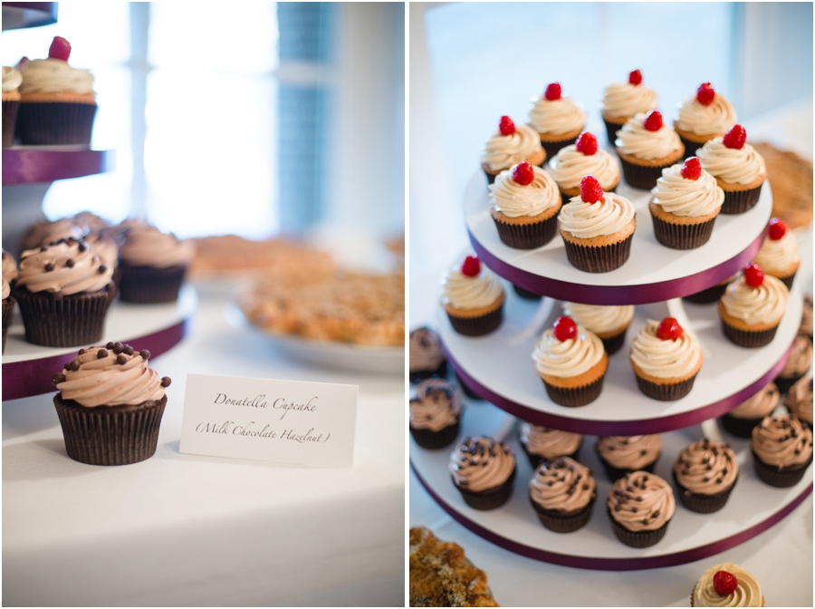 assorted cupcakes served at wedding reception