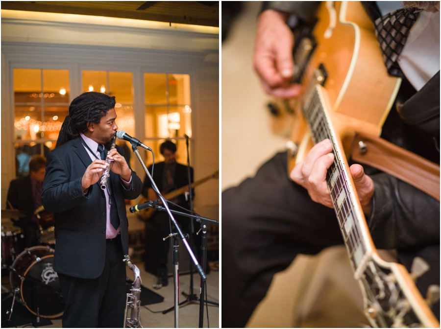 musicians playing at wedding reception