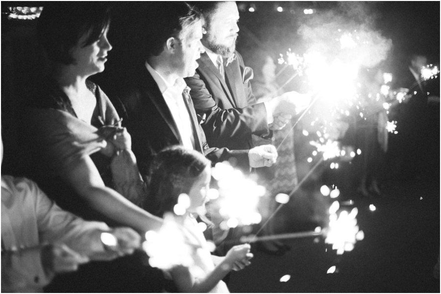 sparkler exit, southern wedding photography