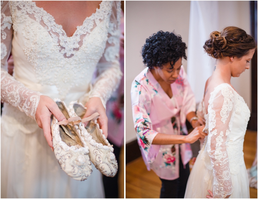 bridal ballet slippers, vintage bridal photography