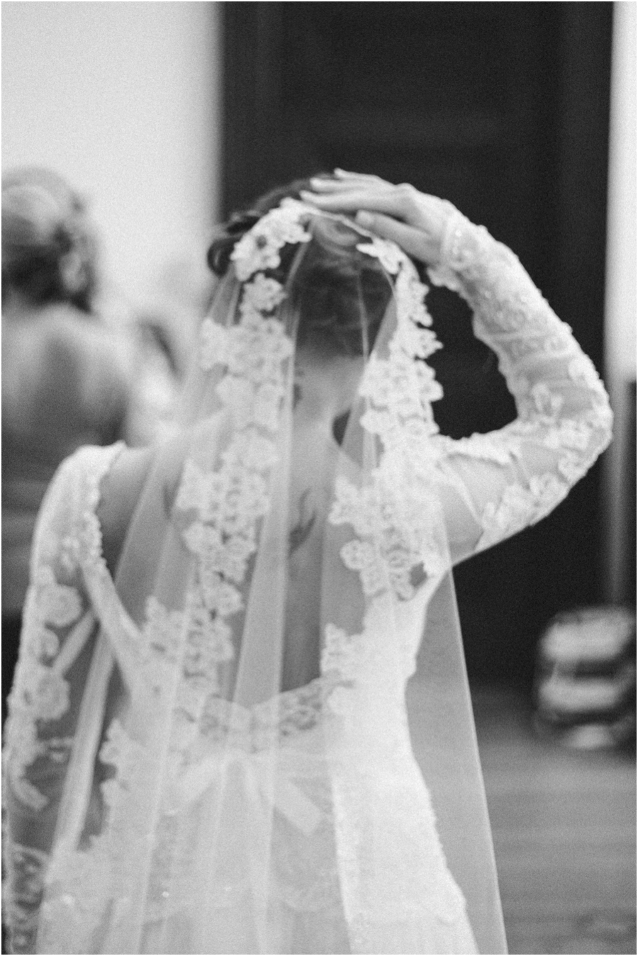 black and white bridal photography, raleigh nc