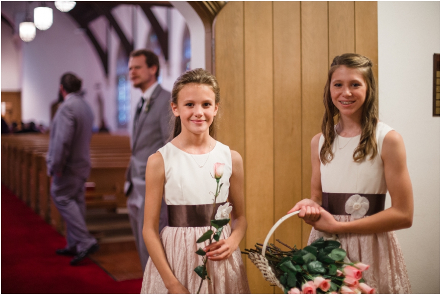 junior bridesmaids at reynolda church