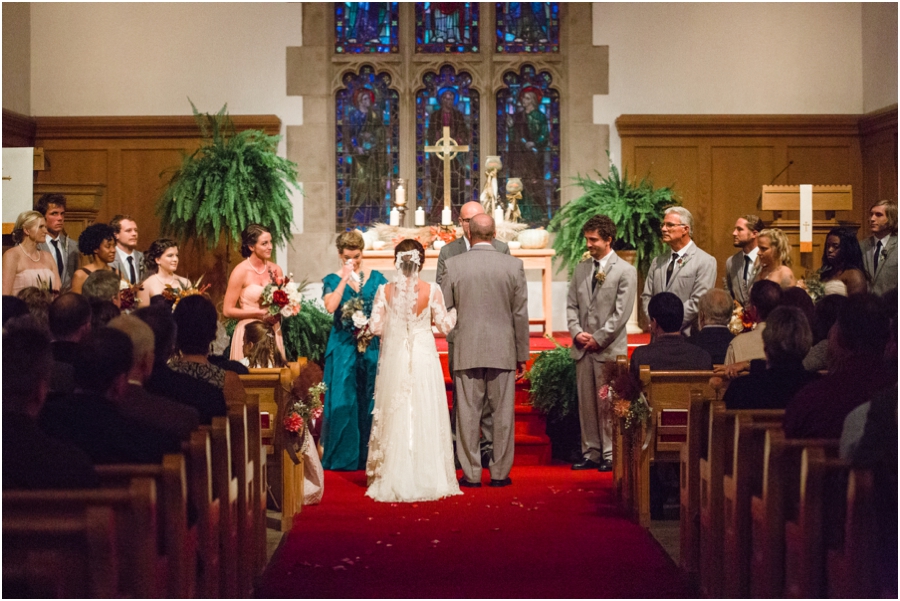 wedding at reynolda church in winston-salem nc