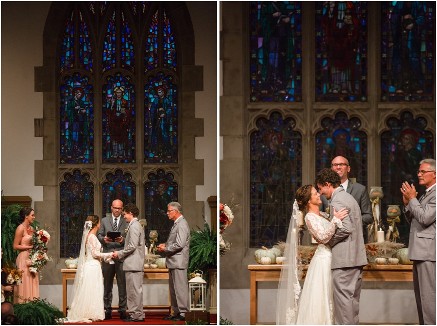 wedding at reynolda church, vintage wedding photography