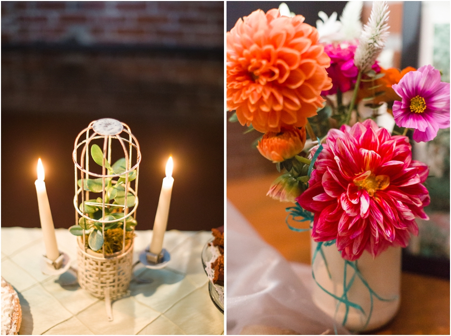 unique vintage centerpieces, wedding reception decor 