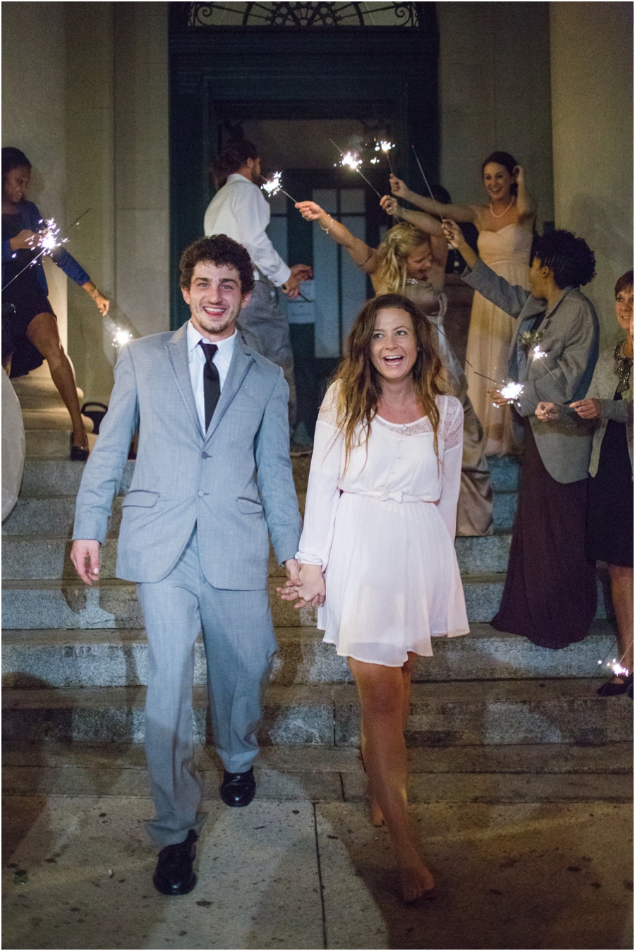 sparkler exit, vintage bohemian wedding photography