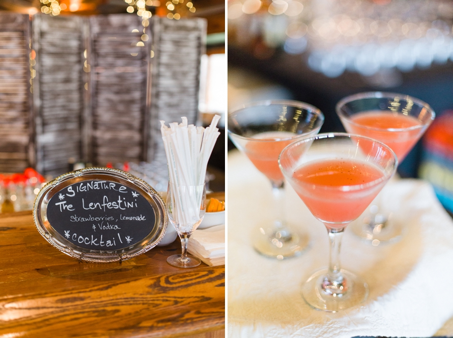 drink bar at angus barn wedding reception