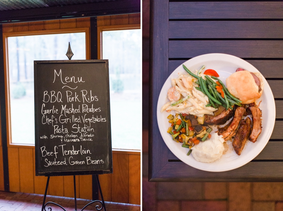 chalkboard menu at angus barn wedding reception, southern wedding photography