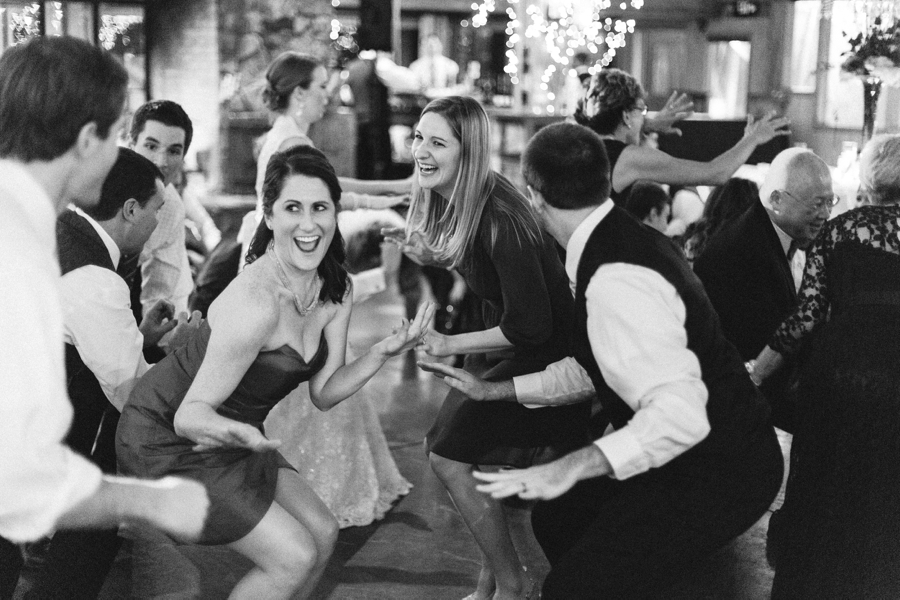 guests dancing at wedding reception