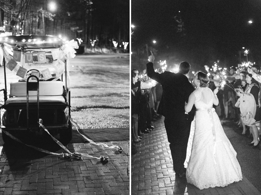 just married, sparkler exit