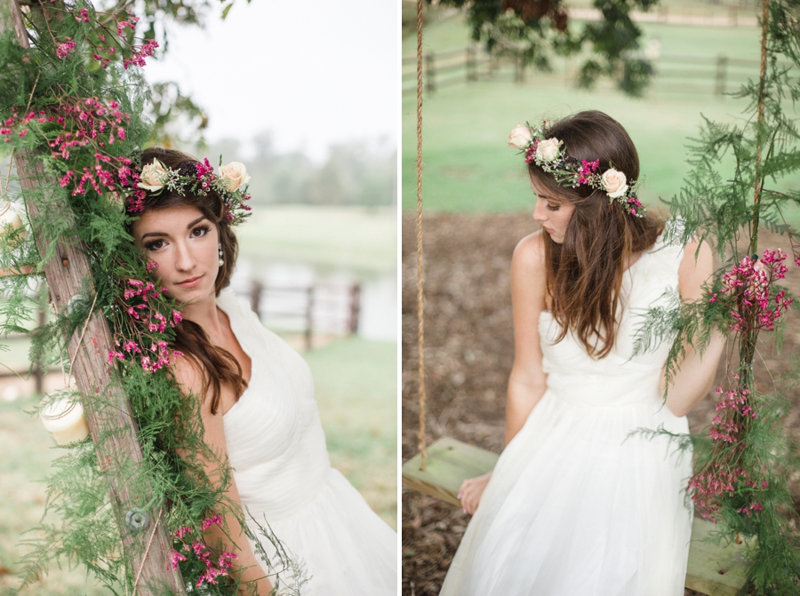 romantic bohemian wedding photography, north carolina