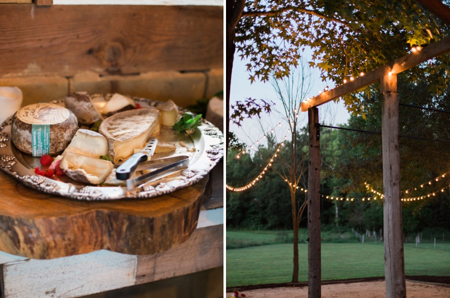 market lights for dancing, cheese tray at iron horse farm open house